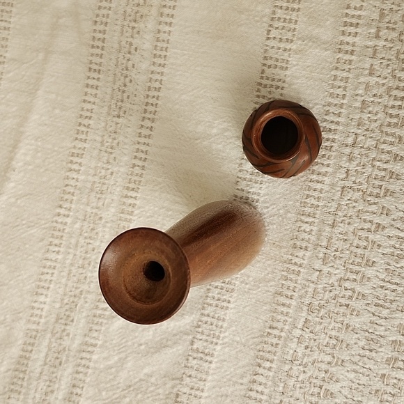 Bud vases, wooden pottery vases, home decoration photo staging farmhouse native - Picture 4 of 8